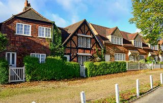 Period cottages in Windsor End, Old Beaconsfield, Buckinghamshire