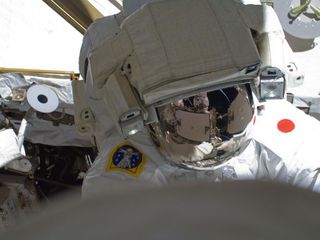 Japanese astronaut Akihiko Hoshide completed a spacewalk on Aug. 30, 2012.