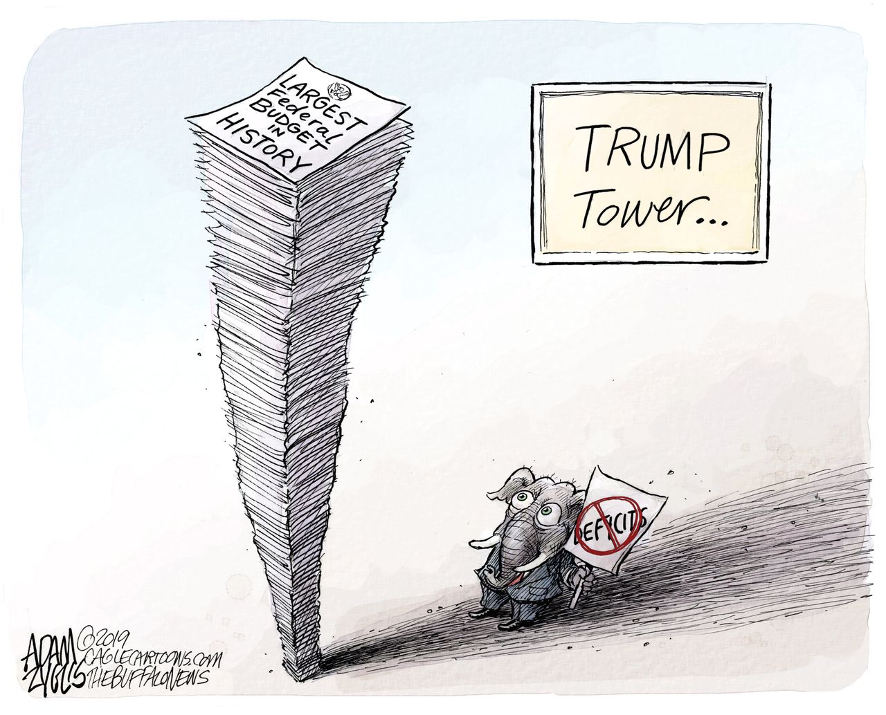 Political&amp;amp;nbsp;Cartoon&amp;amp;nbsp;U.S. Trump federal budget deficits