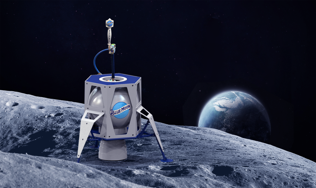 Blue Moon, Meet Blue Moon Beer: Moon-Lander-Themed Kegs to Celebrate Apollo 11