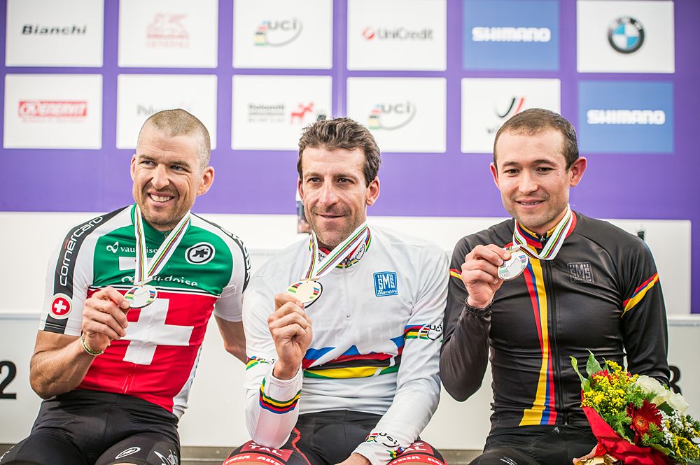 The men's podium