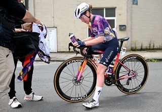 AGURAIN SPAIN MAY 16 Anna van der Breggen of Netherlands and Team SD Worx Protime reacts after the 4th Itzulia Women 2025 Stage 1 a 1485km stage from Zumarraga to Agurain UCIWWT on May 16 2025 in Agurain Spain Photo by Szymon GruchalskiGetty Images