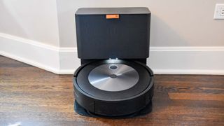 iRobot Roomba j7+ connected to charging base