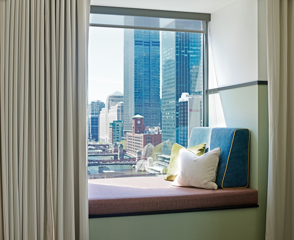 The view of Chicago from a room at L7 Chicago By Lotte