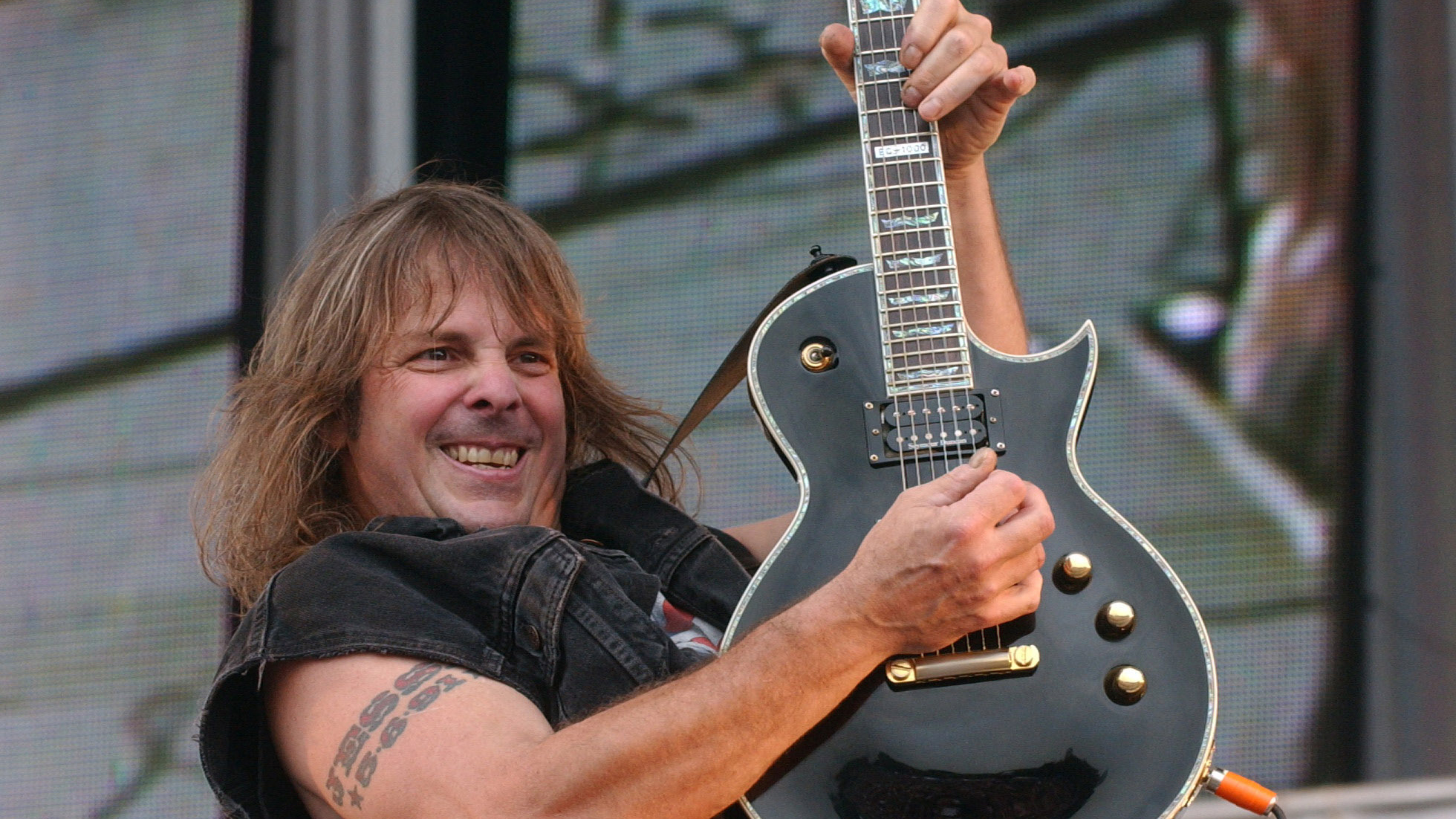 Ross "The Boss" Friedman of the Dictators during Little Steven's Underground Garage Festival Presented by Dunkin' Donuts - Show - August 14, 2004 at Randall's Island in New York City, New York, United States.  