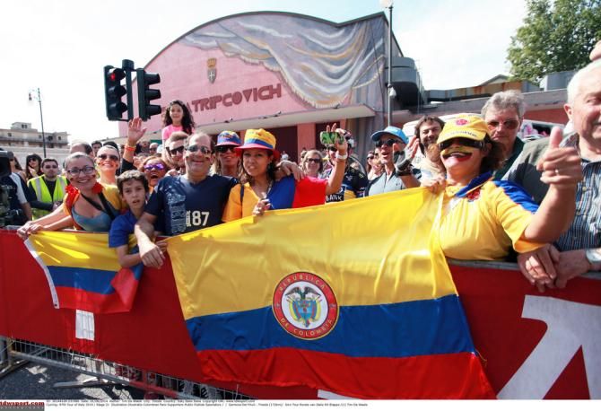 There were plenty of Colombian fans in Trieste