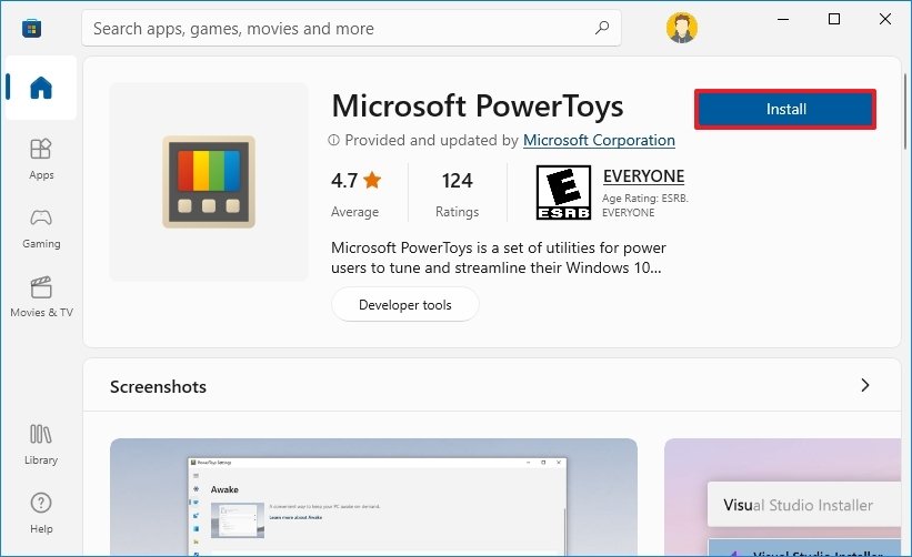 PowerToys installation