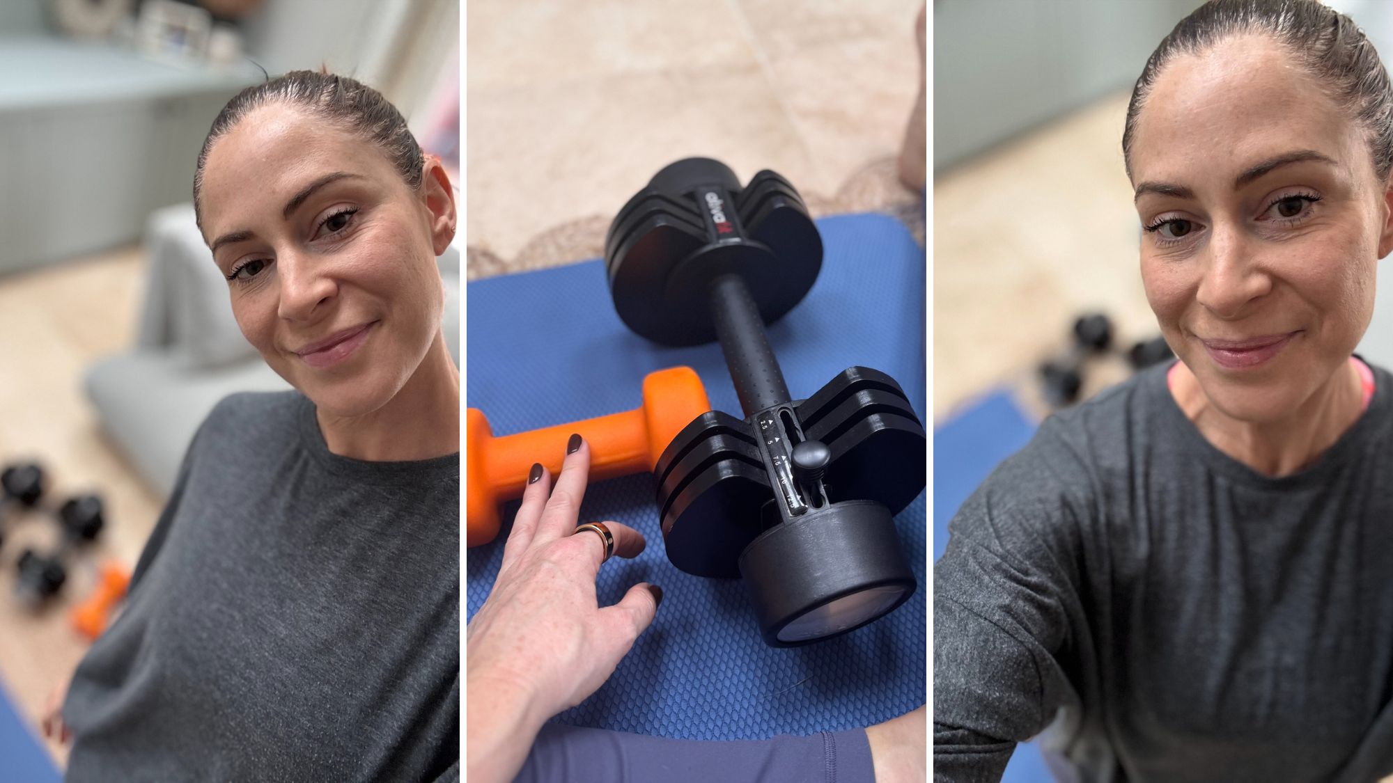 Best 15 minute home workouts: Anna at home, doing one of her favourite sweat sessions