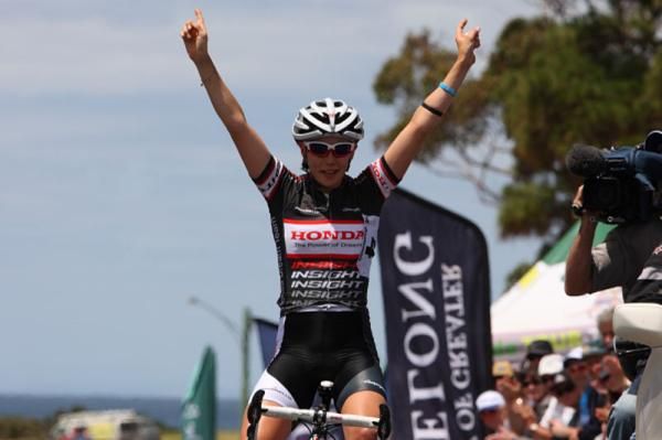 Tiffany Cromwell (Honda) won the second day of the Bay Classics series at Portarlington