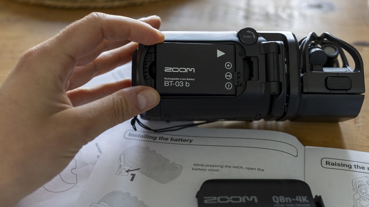 The side of the Zoom Q8n-4K