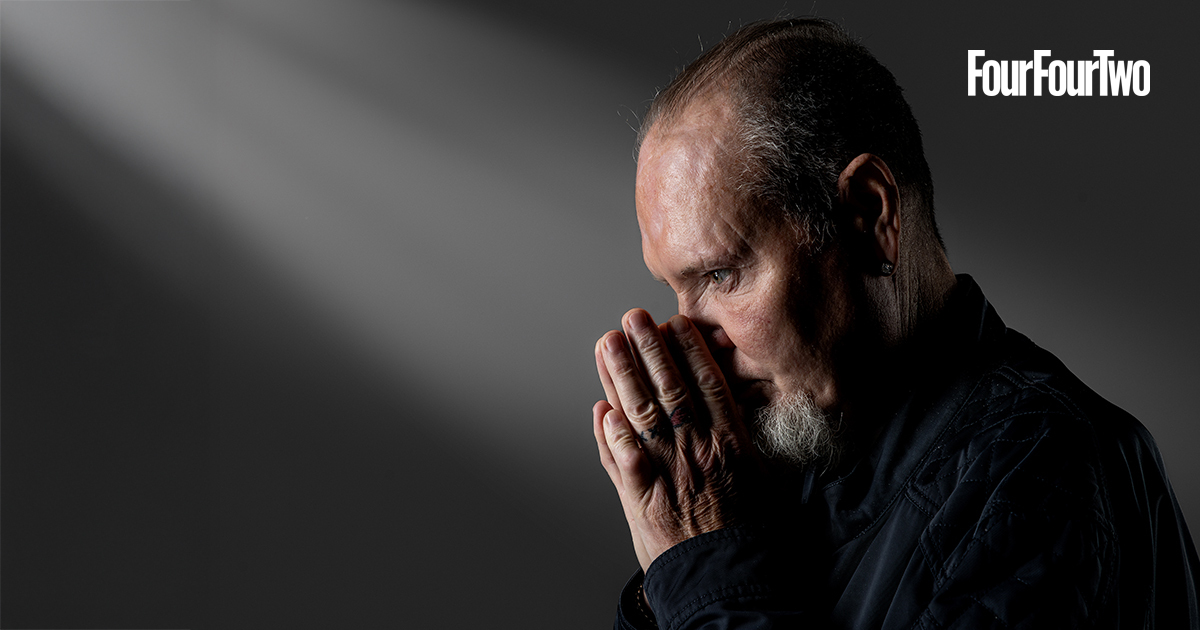 Paul Gascoigne shot for the December 2025 issue of FourFourTwo magazine 