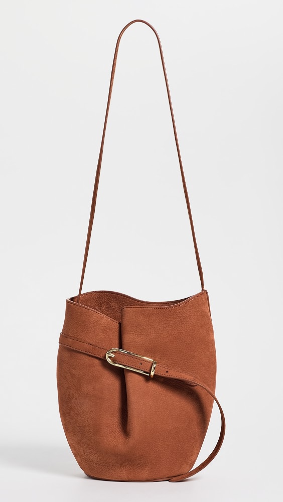 Belted Bucket Bag - Rust Gold Hardware
