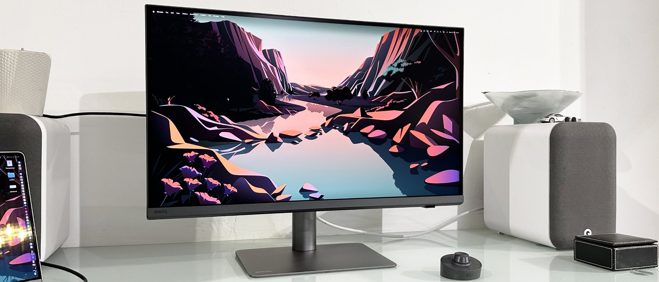 The BenQ Creative Pro PD2732U in a home office during our testing