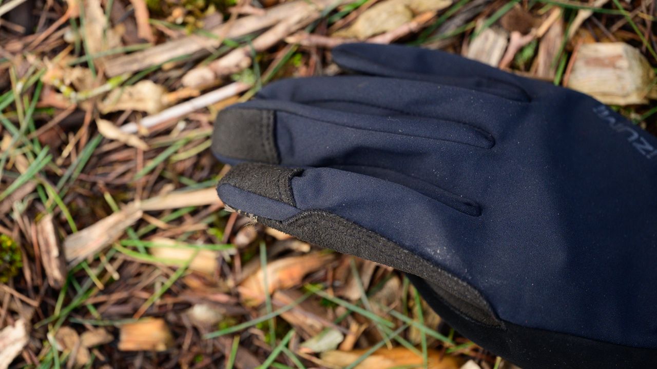 Pearl Izumi Summit WRX NeoShell Gloves AX suede wrapped onto the fingers