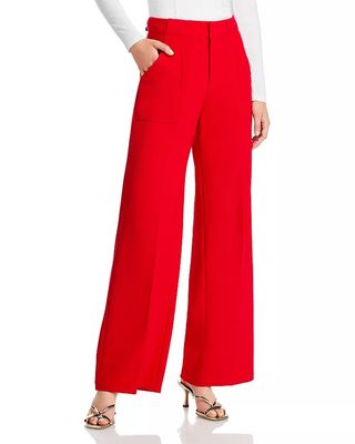 Wide Leg Pants in Red