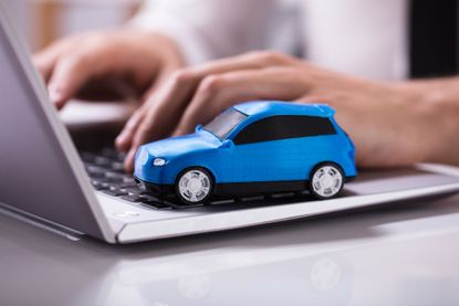 computer user searches car value database