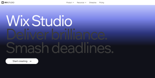 screenshot of Wix Studio page