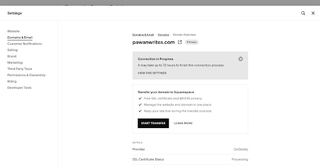 screenshot of squarespace portfolio builder