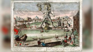 The Colossus of Rhodes, 1760, is one of the Seven Wonders of the Ancient World.