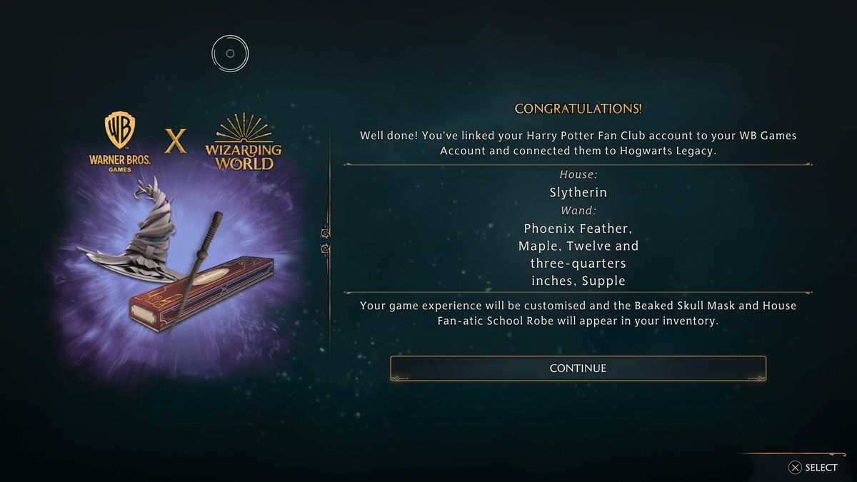 hogwarts legacy import hogwarts and wand, wand type