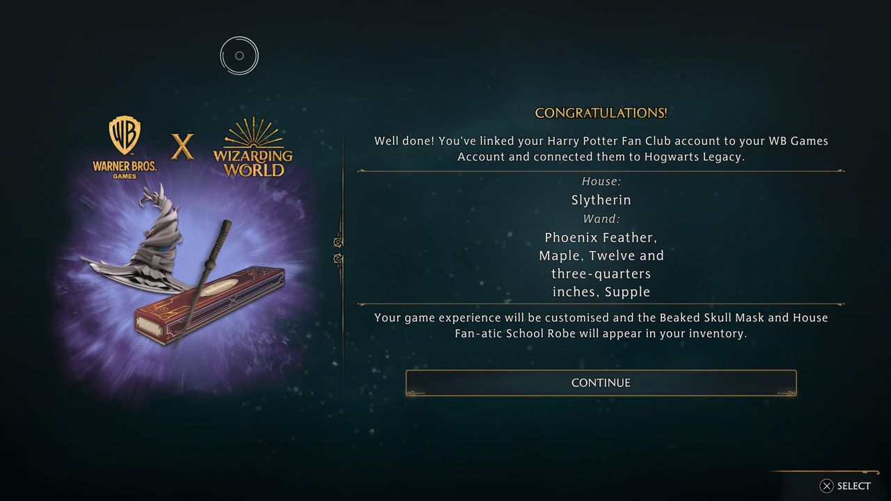 hogwarts legacy import hogwarts and wand, wand type