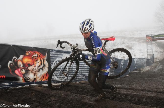 The World Champ was struggling in these conditions