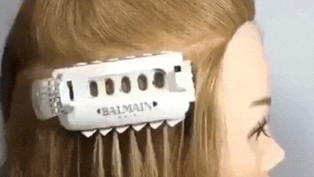 New kind 6D hair extensions and machine, By Deja Vu salon