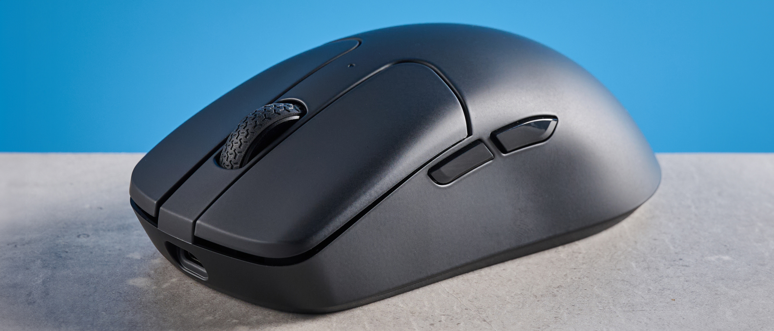 A black Keychron M2 8K wireless gaming mouse