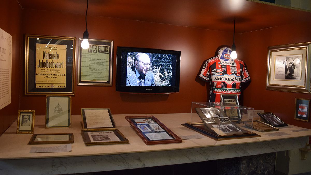 Various displays around the church are themed as 'a procession of cycling chapels'