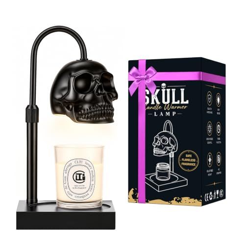 Skull Candle Warmer Lamp With Timer & Dimmer