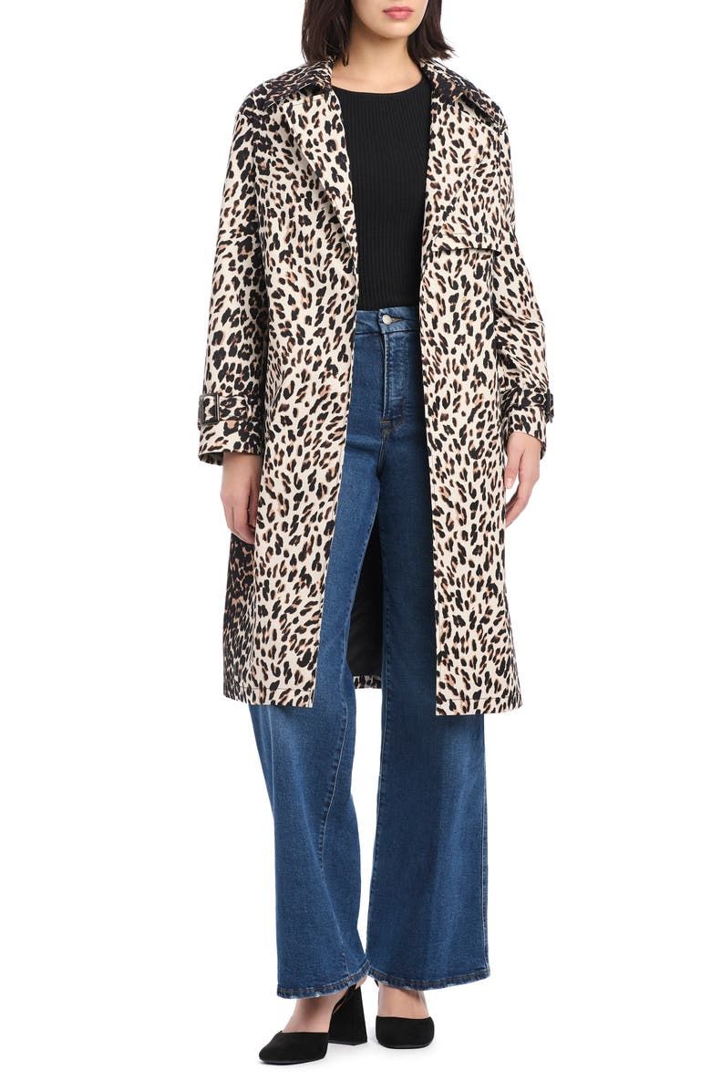 Leopard Print Trench Coat