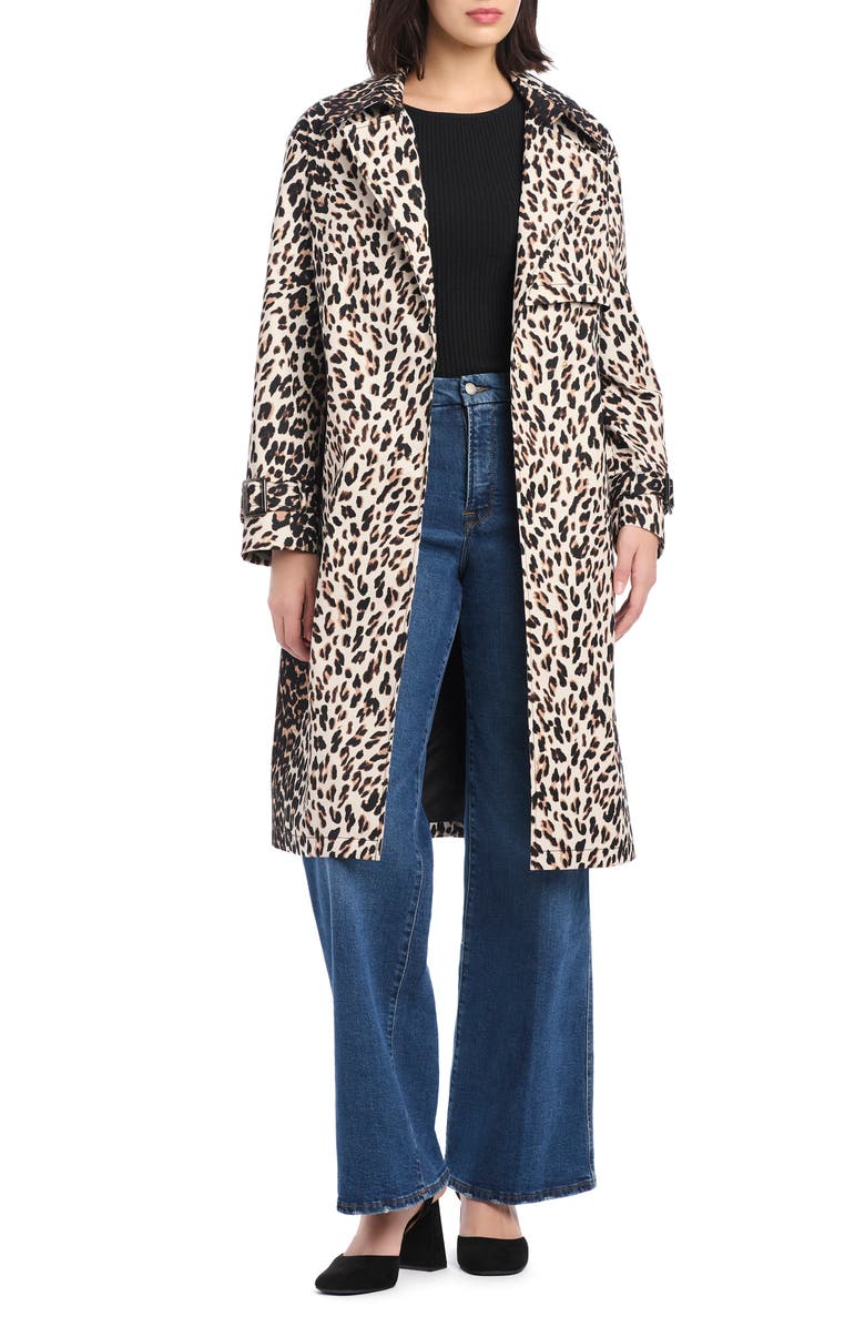 Leopard Print Trench Coat