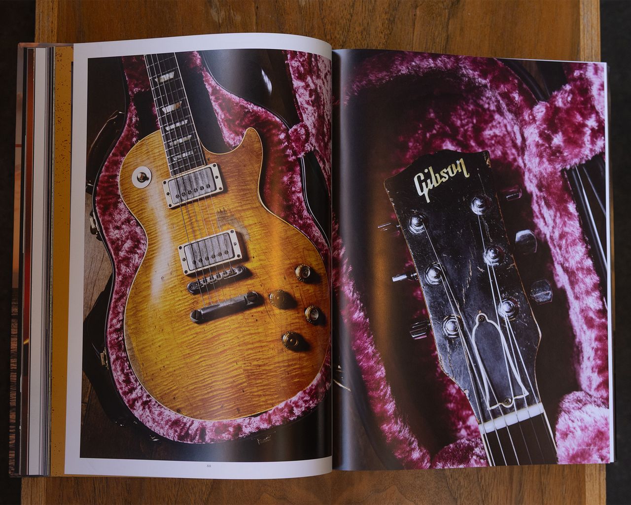 A photo spread from The Collection: Kirk Hammett, from Gibson Publishing