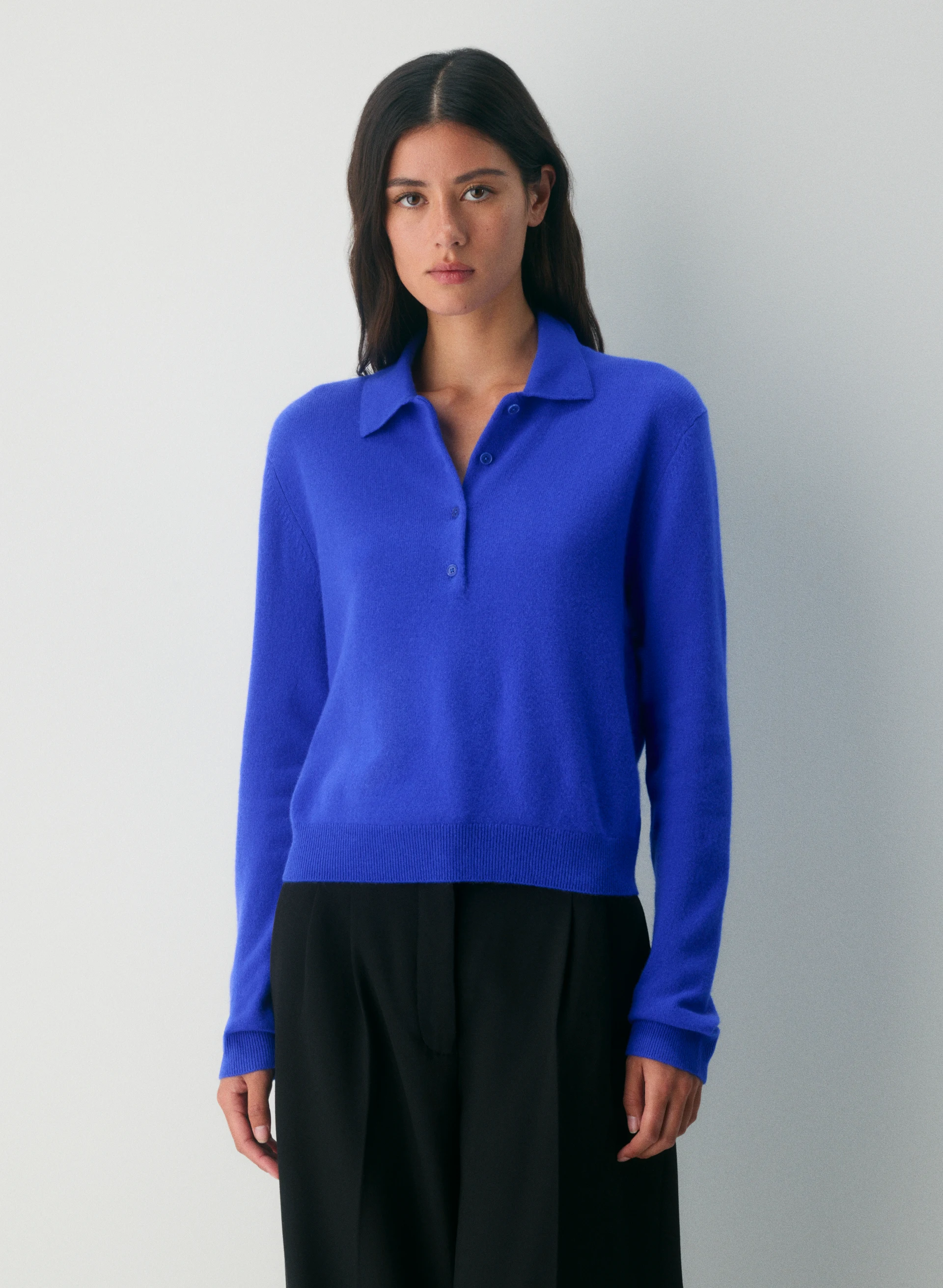 Bare Cashmere Polo Longsleeve