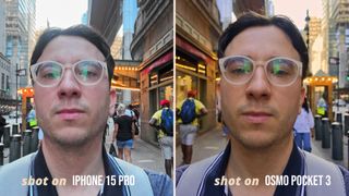 Osmo Pocket 3 vs iPhone 15 Pro Selfie