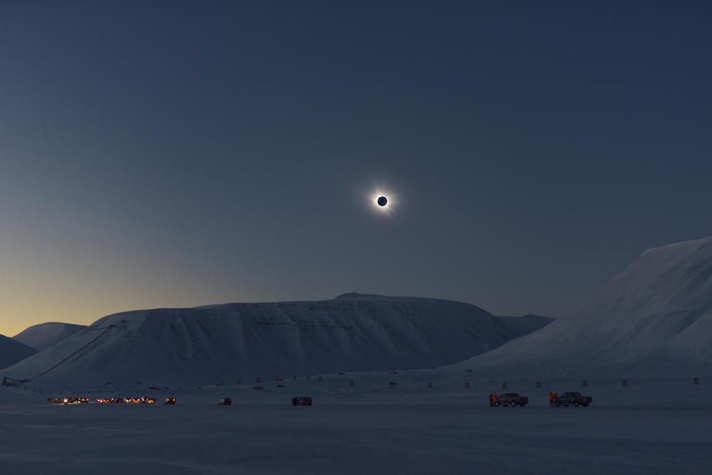 Arctic eclipse over Svalbard