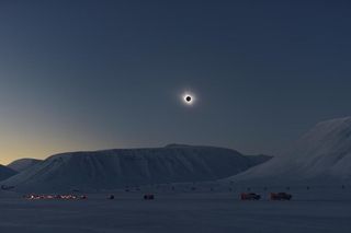 Arctic eclipse over Svalbard