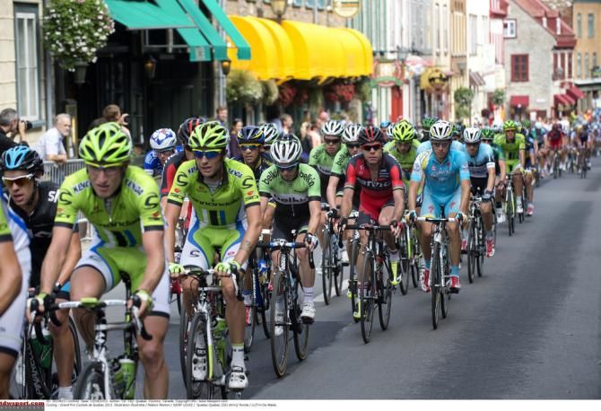 Cannondale at the front of the bunch