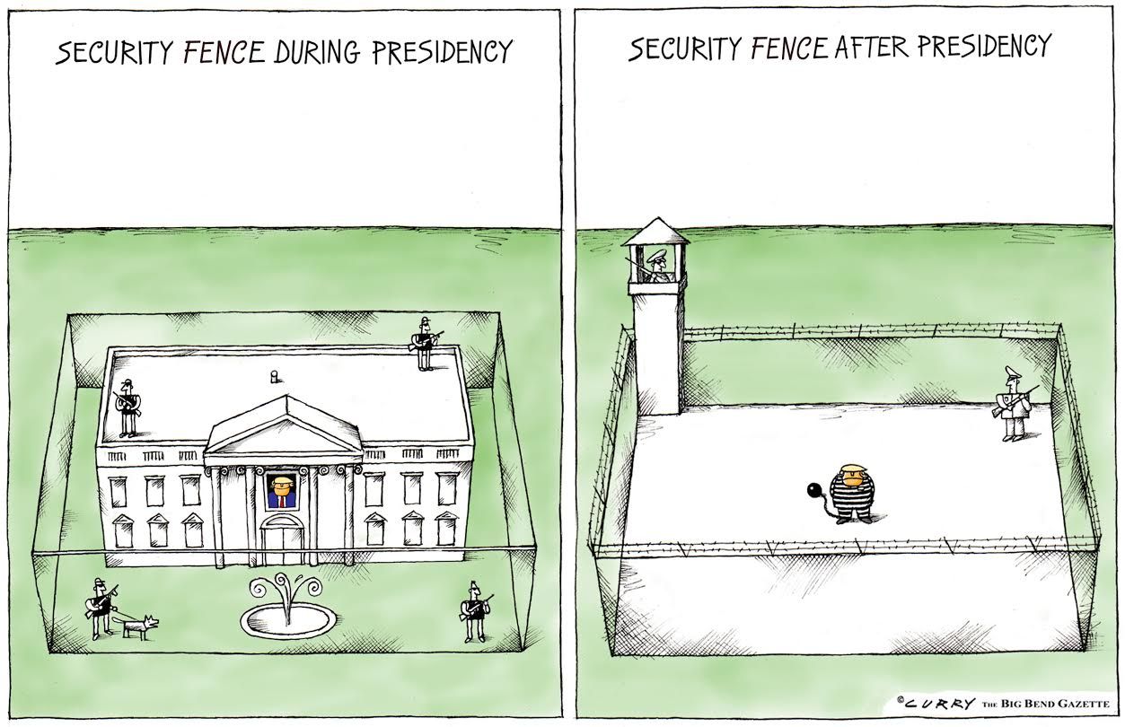 Political Cartoon U.S. Trump 2020 prison&amp;amp;nbsp;