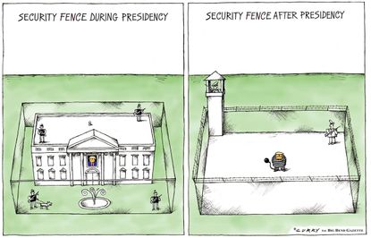 Political Cartoon U.S. Trump 2020 prison&nbsp;