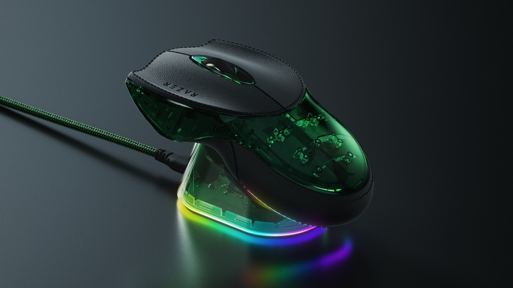 Image of the Razer Boomslang 20th Anniversary Edition wireless gaming mouse.