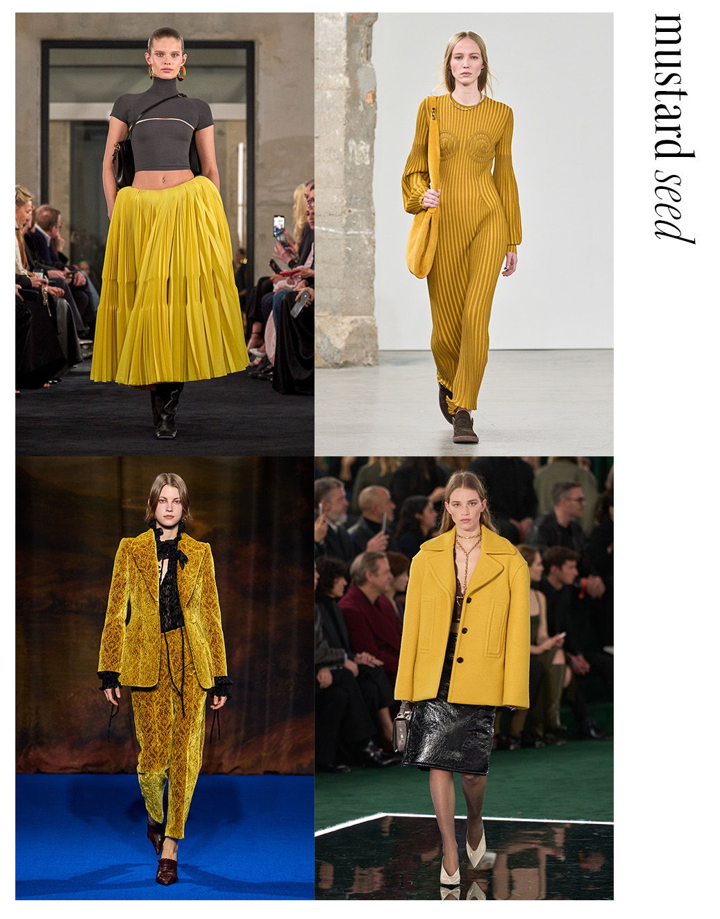 Photo collage of Fall 2025 color trends.
