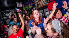 American fans watch the U.S. play Paraguay during the 2026 FIFA World Cup.