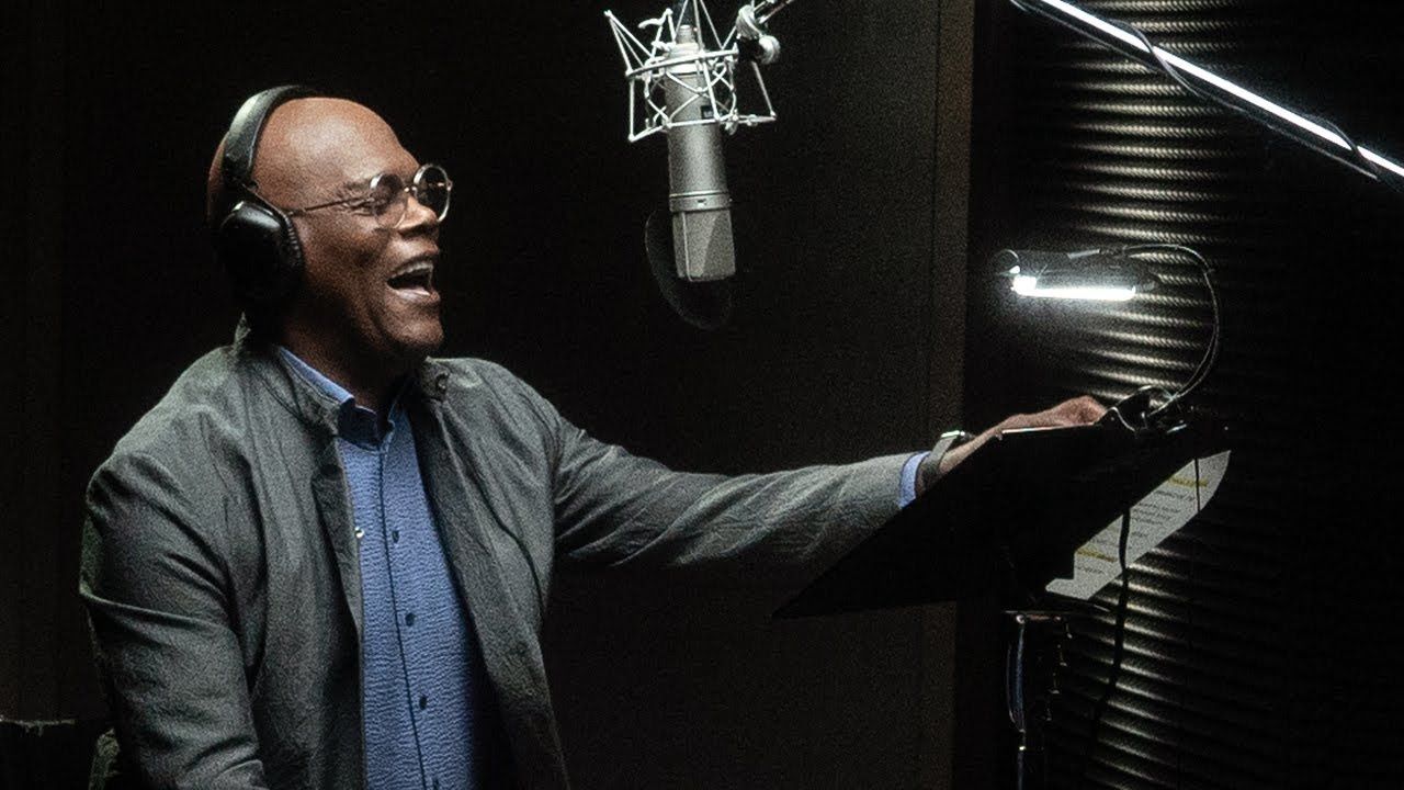 Samuel L Jackson recording his voice for Alexa