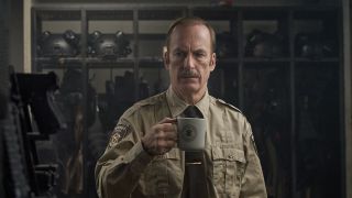 Bob Odenkirk holding a mug in Normal