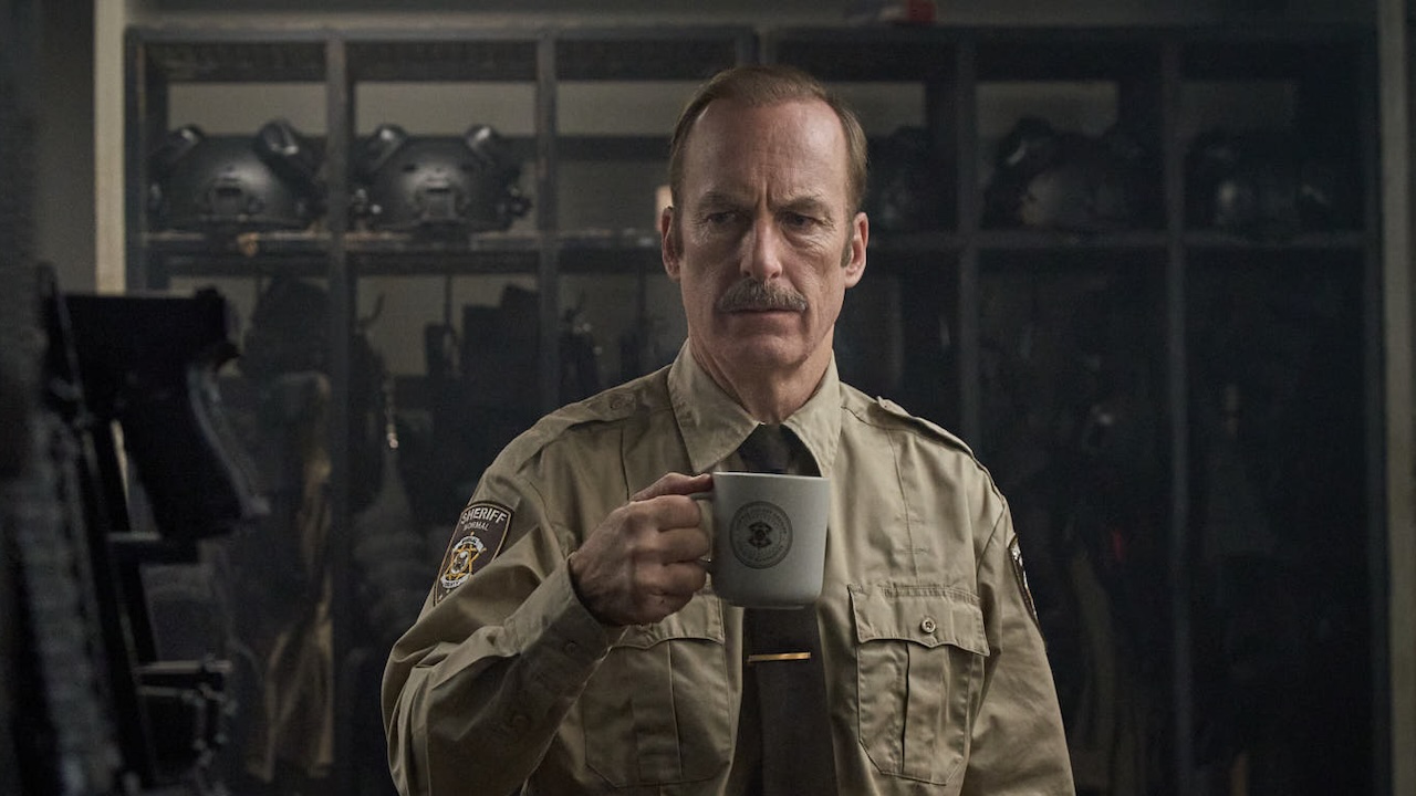 Bob Odenkirk holding a mug in Normal