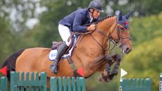 William Funnell makes a return to Nations Cup showjumping teams, jumping double clear on Equine America Billy Picador to help Great Britain win the competition.