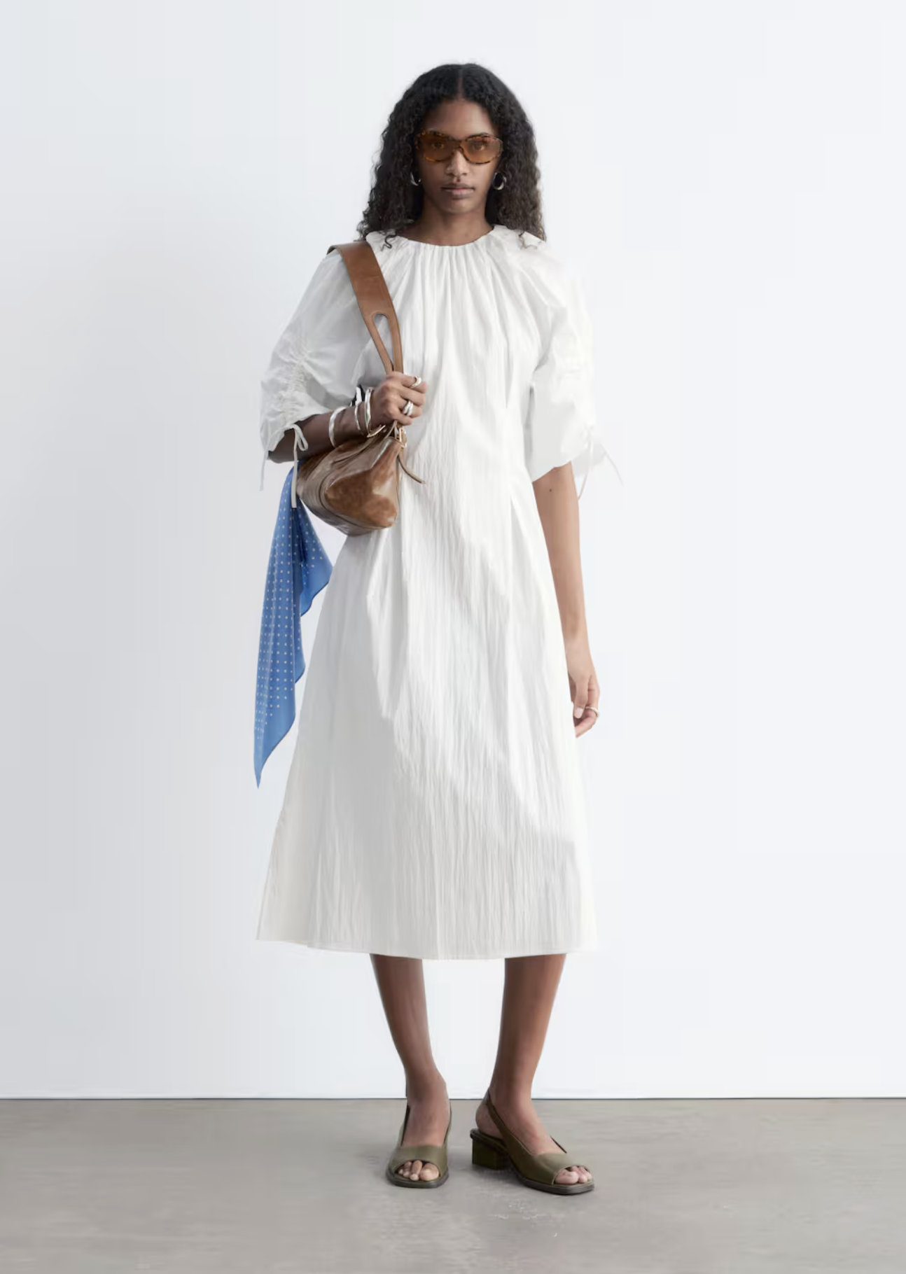 &amp;amp; Other Stories, Sculptural Drawstring Midi Dress