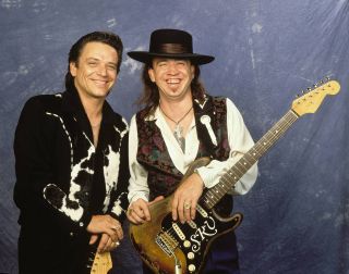 Stevie Ray Vaughan with his brother Jimmie