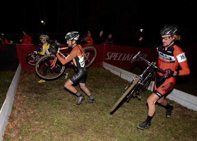Riders running barriers that were placed directly after the second sand pit